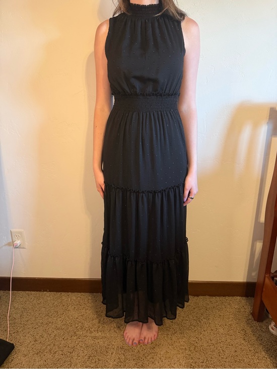 Draper James Dresses & Skirts - Draper James Black Sleeveless High-Neck Smocked Maxi Dress